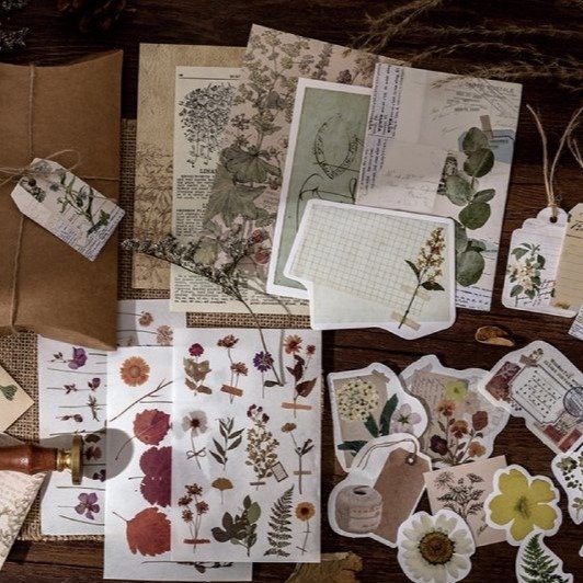 Producto - Set para Journaling Vintage - Flores secas