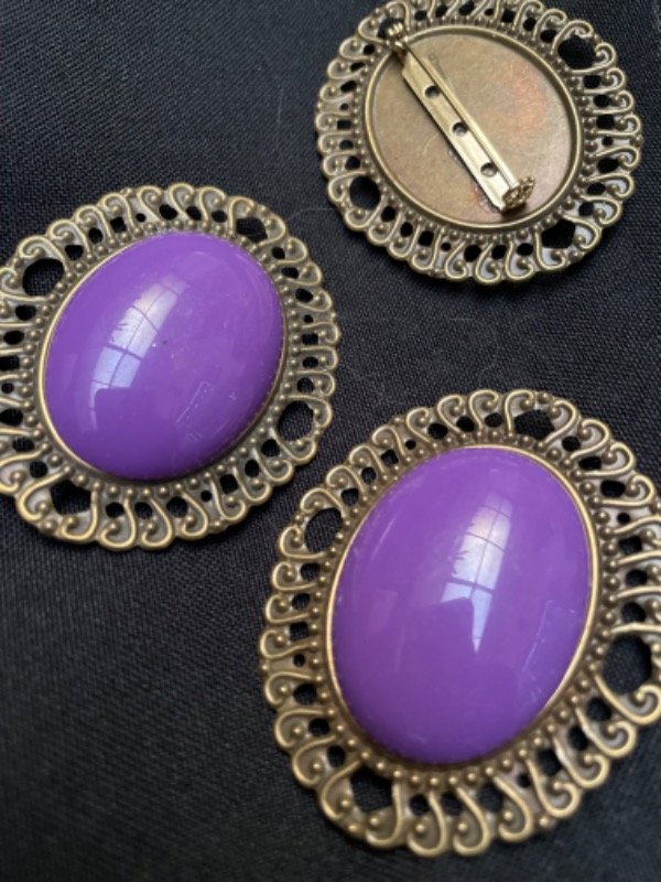 Producto - Broche violeta bronce
