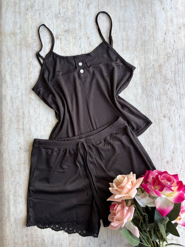 Producto - Pijama morley liso Negro