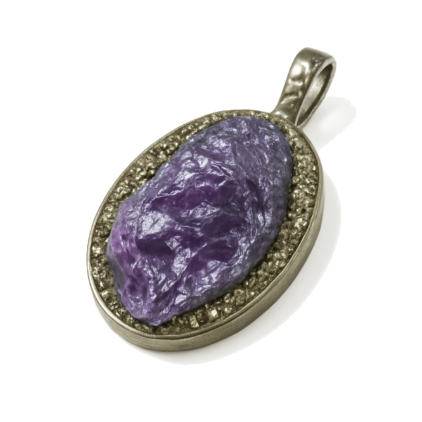 Producto - Óvalo de Amatista y Pirita