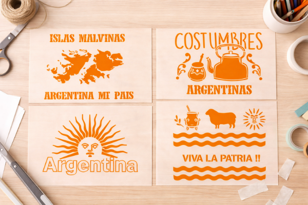 Producto - STENCIL DIA DE LA PATRIA ARGENTINA 20 X 30 CM EDICIÓN LIMITADA