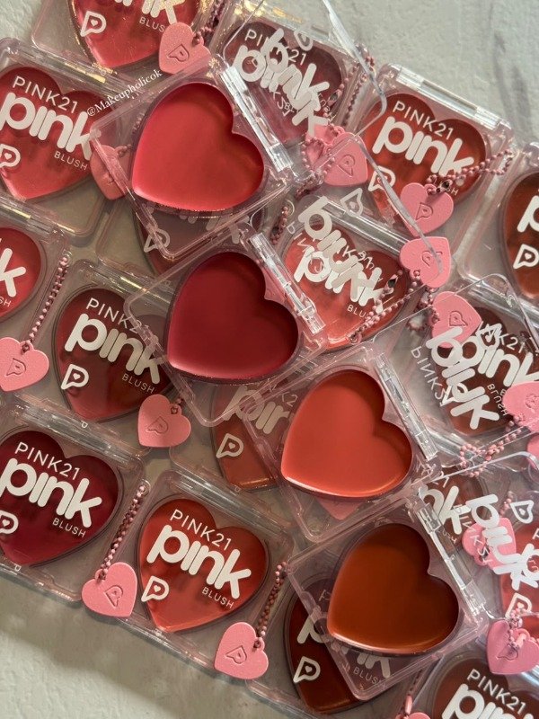 Producto - RUBOR EN CREMA HEART CON COLGANTE - PINK 21