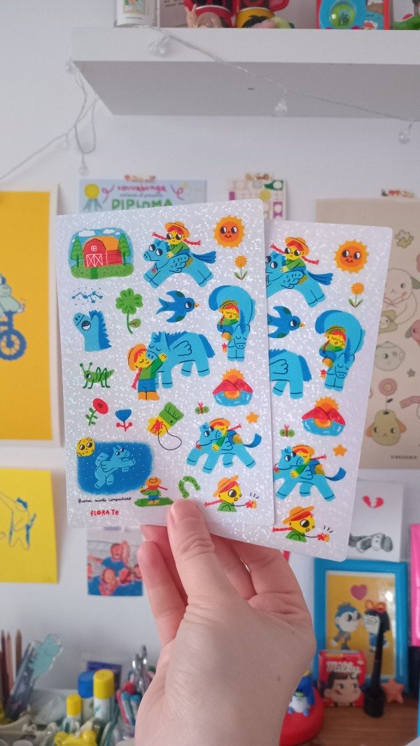 Producto - Plancha de stickers "Caballito"