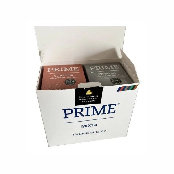 Producto - Preservativos Prime Caja Mixta Display 12 X 3 - 36 Unidades