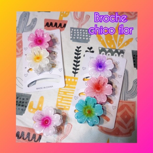Producto - Broche chico flor x1