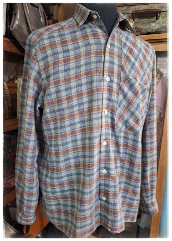 Producto - Camisa Masculina a cuadros gris, azul y bordó