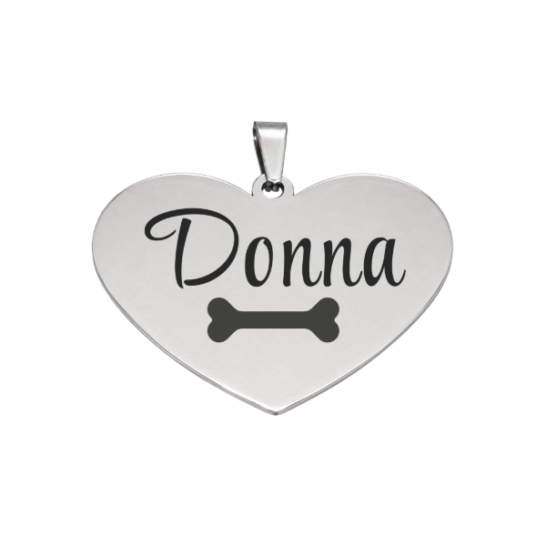 Producto - Chapita Personalizable Corazon - Hueso grande - 0