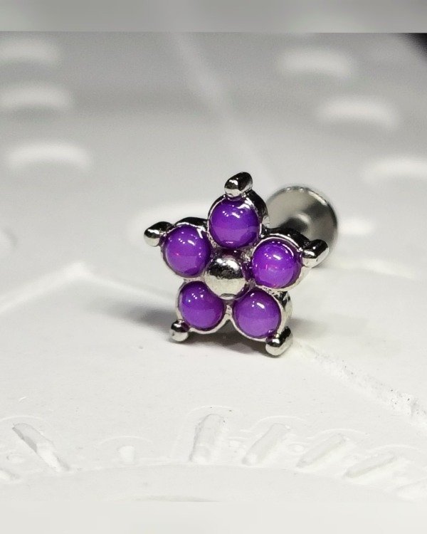 Producto - AQ Labret. Flor Violeta. 1.2mm