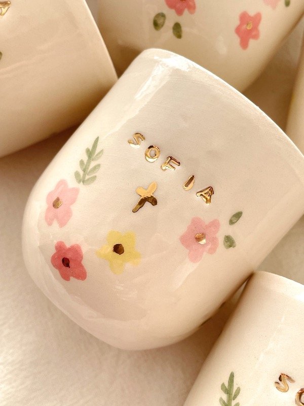 Producto - Vasos souvenirs bautismo o comunión con oro - 4