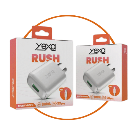 Producto - CARGADOR 220V 4.8A RUSH 1USB + CABLE V8 YEXA