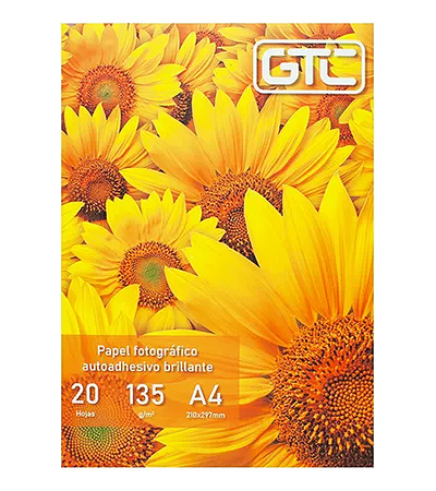 Producto - Papel fotografico autoadhesivo  A4 135 g x 20 hs - 0