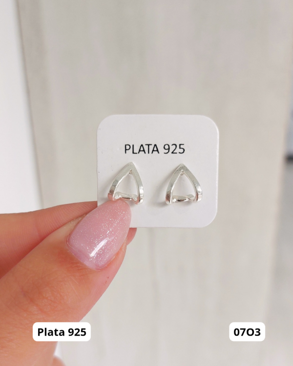 Producto - Aros pasantes bombé triángulo