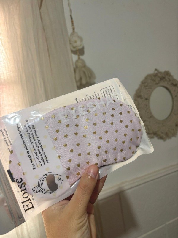 Producto - Antifaz rosa corazon dorado