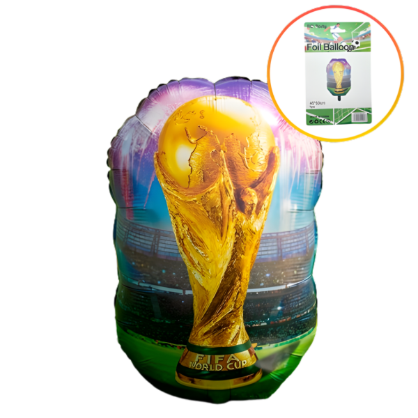 Producto - Globo metalizado Copa del Mundo 50x40cm