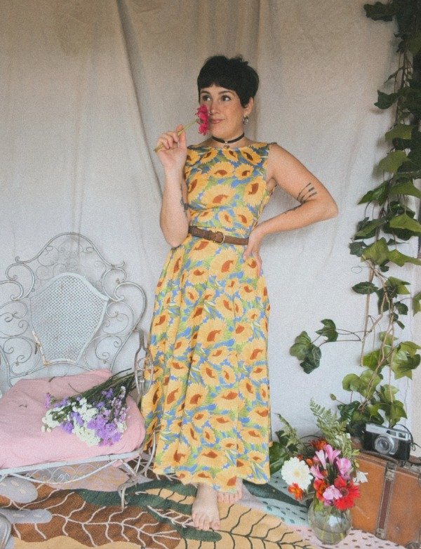 Producto - Vestido Nelida Amelia "Girasoles" - 0