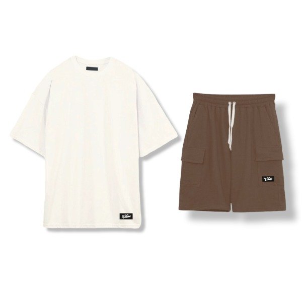 Producto - CONJUNTO CARGO - BLANCO/CHOCOLATE