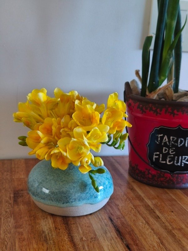 Producto - Florero gres blanco aqua
