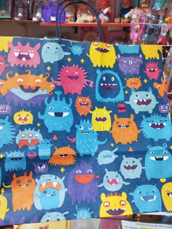 Producto - Bolsa de papel monster 32x10x30