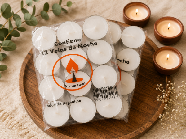 Producto - Vela de noche x12 con 12 vasos