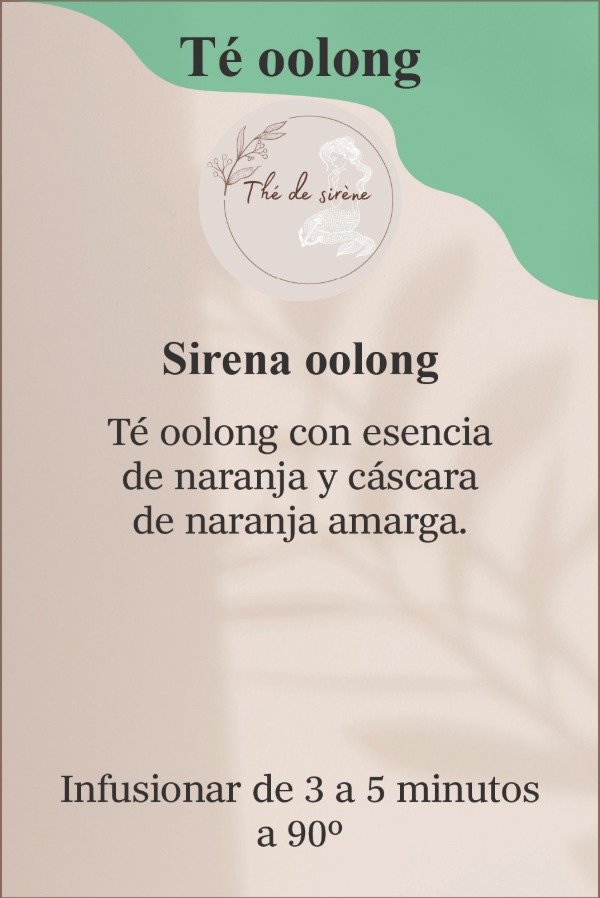 Producto - Blend de té oolong 30g importado - Sirena oolong