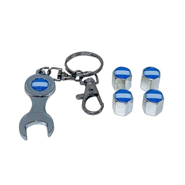 Producto - CUBRE VALVULA BANDERAS CON LLAVERO