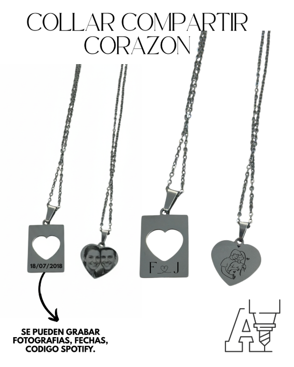 Producto - COLLAR SET CORAZON COMPARTIR