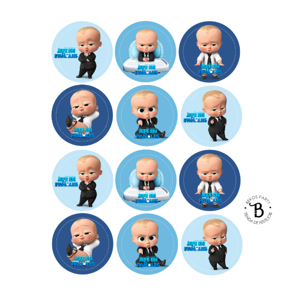 Producto - Stickers x 12 Jefe en Pañales