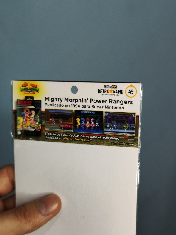 Producto - Set Sticker Megazord vs Cyclopsis 12 cm Mighty Morphin Power Rangers Retro Games - 5