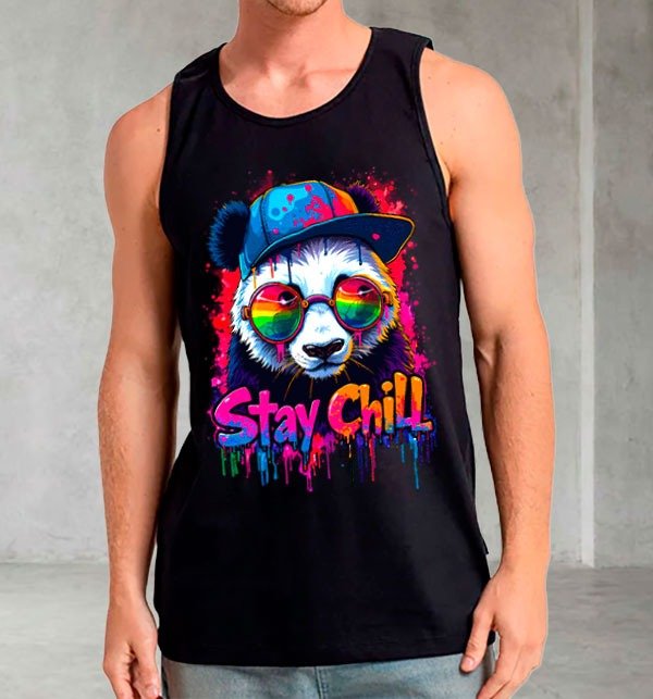 Producto - Remera Musculosa Negra Oso