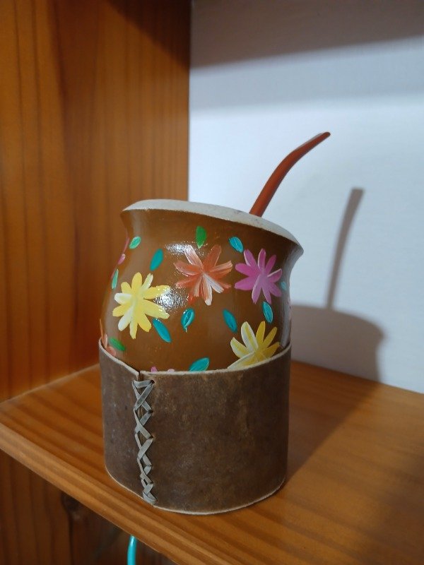 Producto - Mate de calabaza "FLORCITAS SILVESTRES" - 5