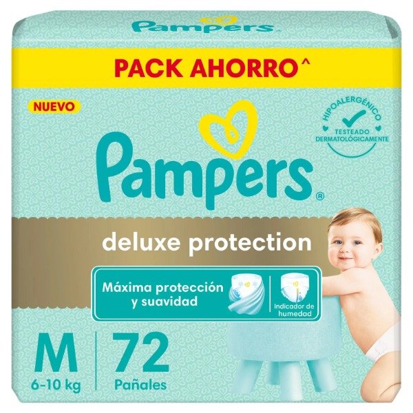 Producto - Pañales Pampers Deluxe Protection M72