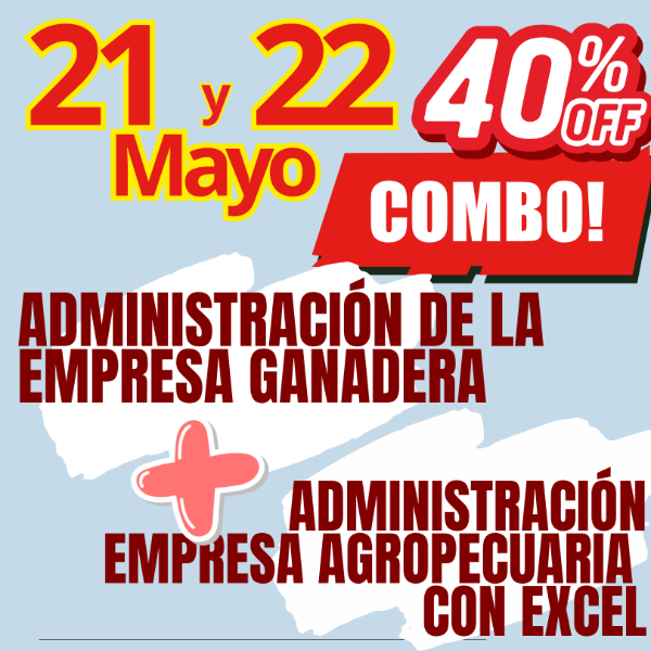Producto - COMBO 2 CURSOS: Administración Ganadera + Gestión Agropecuaria con Excel