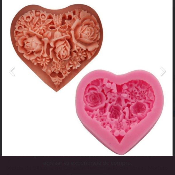 Producto - Molde corazón rosas