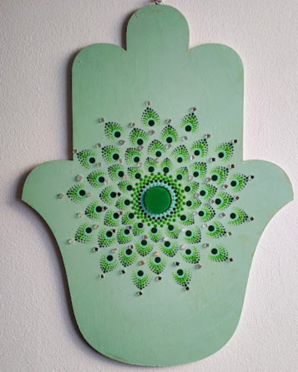 Producto - Hamsa grande verde esmeralda