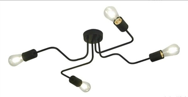 Producto - Plafon Curvo 4 luces