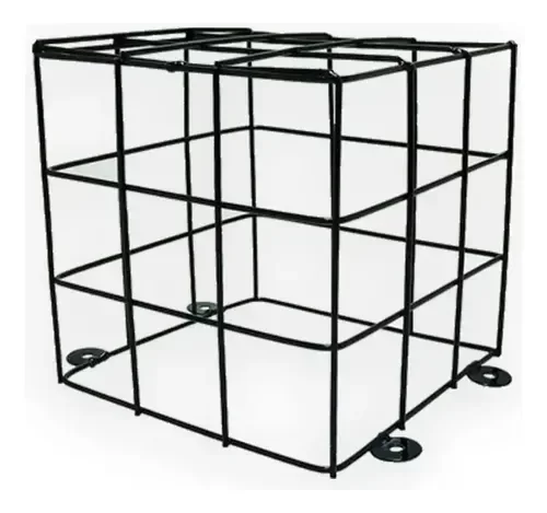 Producto - Reja Jaula Para Cámara Seguridad Cctv Antivandálica 15x15cm Color Negro