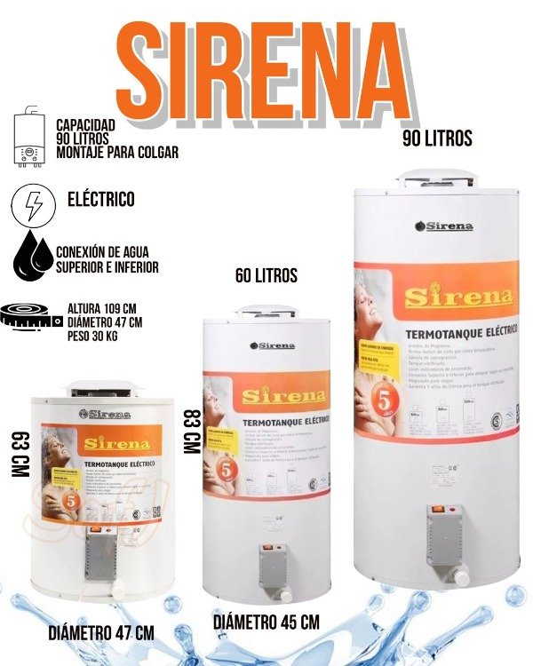 Producto - Termotanque Sirena 60Lts