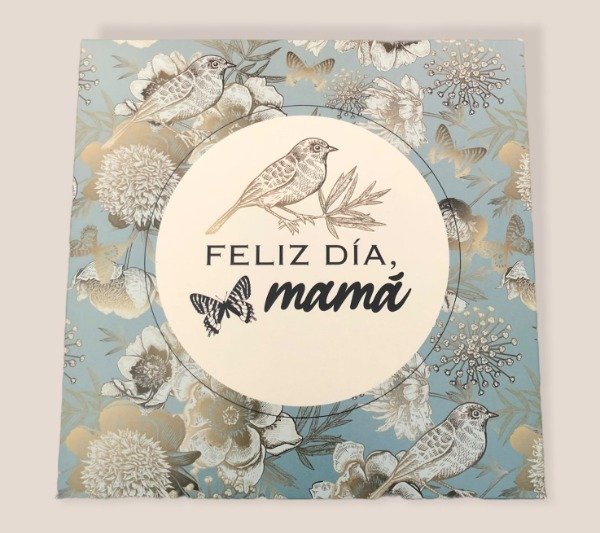 Producto - CAJA DESAYUNO FLORAL COBRE . FELIZ DIA MAMA