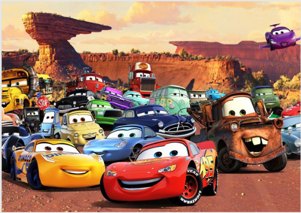 Producto - Lamina comestible rectangular cars 1