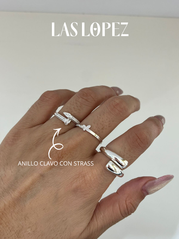 Producto - ANILLO CLAVO CON STRASS