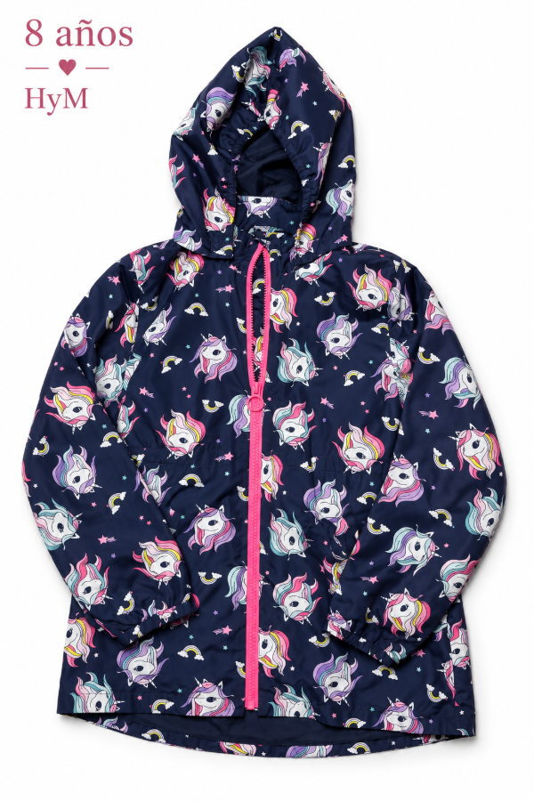 Producto - Rompevientos azul con unicornios HyM 8 años - 0