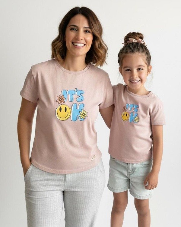 Producto - Remera de Algodón Rosa Viejo - OK - 0