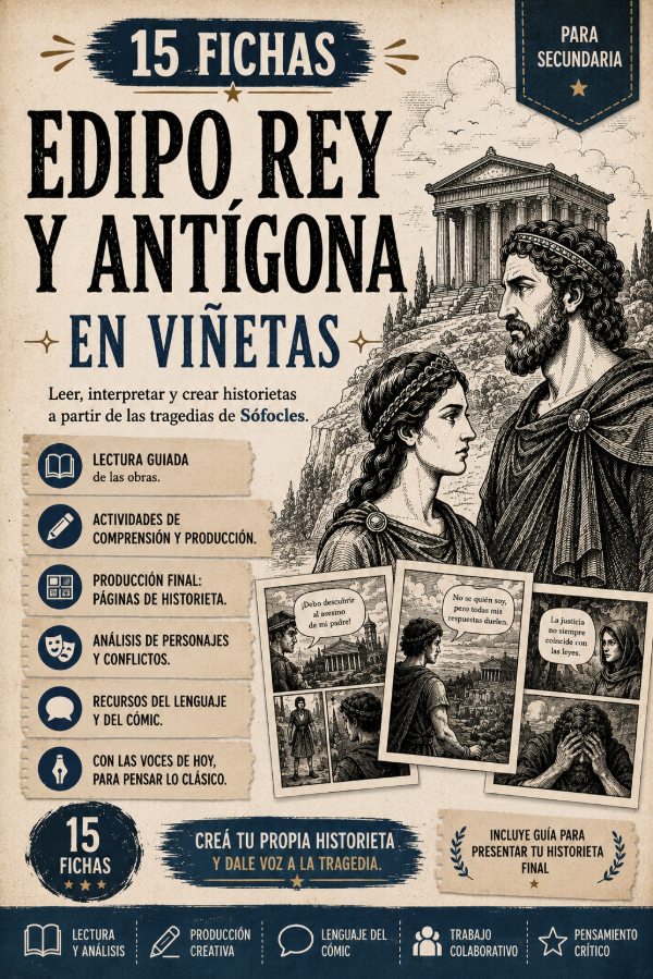 Producto - FICHAS: EDIPO, ANTÍGONA E HISTORIETA
