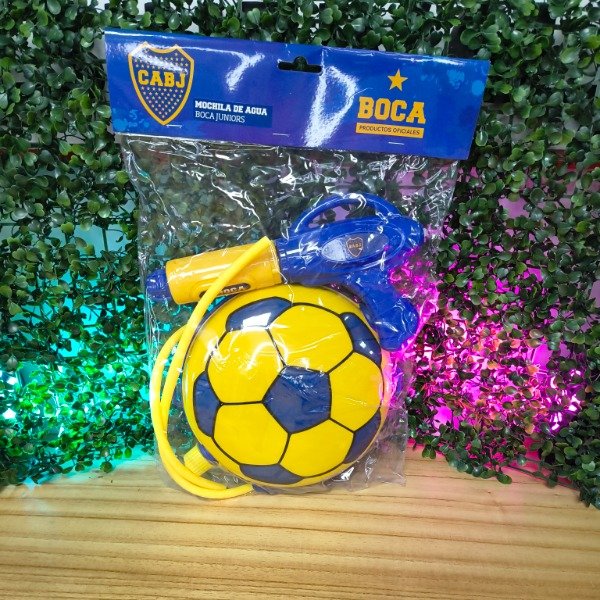Producto - MOCHILA C/PISTOLA LANZA AGUA FUTBOL 31X44X6 8130