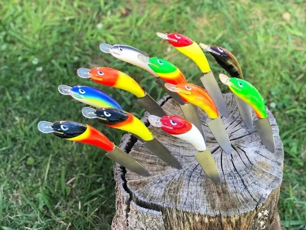 Producto - Cuchillo Don KB con Mango Señuelo Big Banana Hoja Dagger 14cm