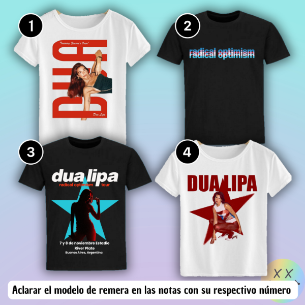 Producto - Remeras Dua Lipa #2