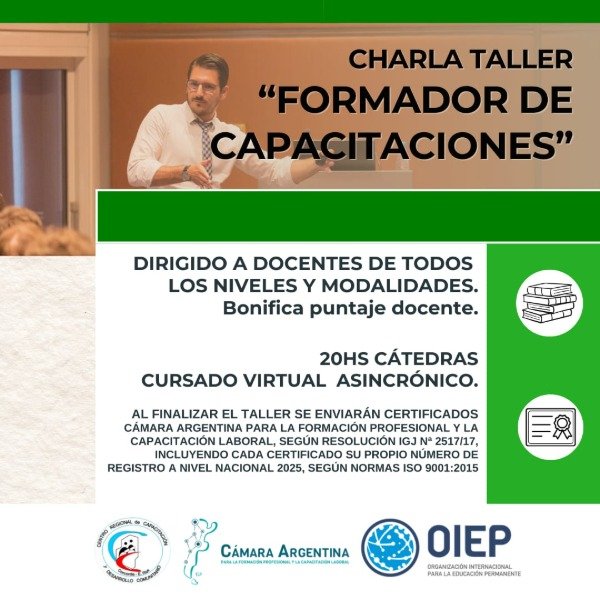 Producto - Taller - Formador de Capacitaciones