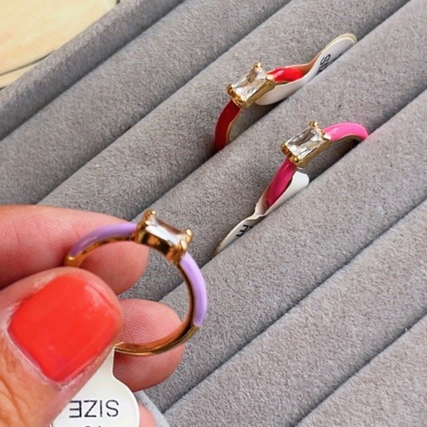 Producto - Anillo Esmaltado Lila