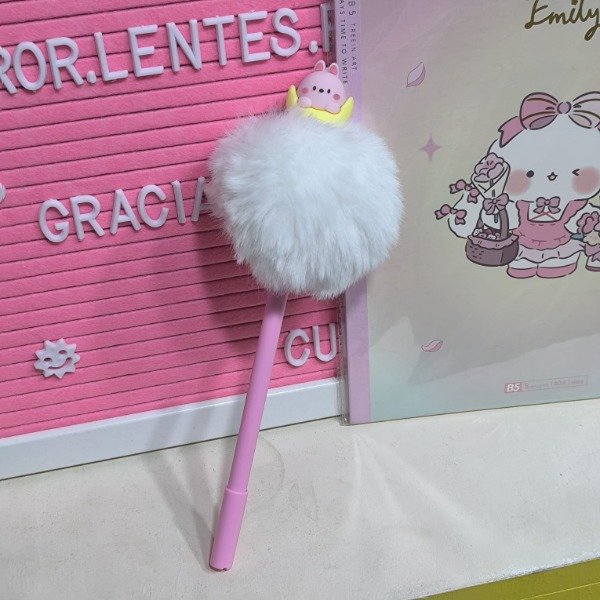 Producto - Bolígrafo Pompón conejito 20cm
