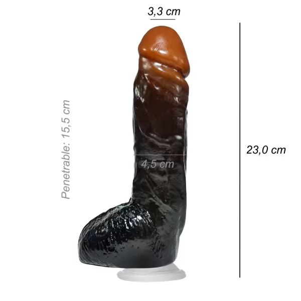 Producto - Dildo Consolador Realista Bam Jr Ventosa mulato - 0